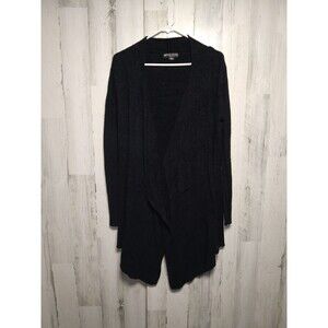 BAREFOOT DREAMS Bamboo Chic Lite Calypso Wrap Cardigan Sweater 436 Black S/M